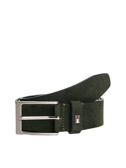Cintura in pelle Nabuk verde Tommy Hilfiger | AM0AM13754MT4